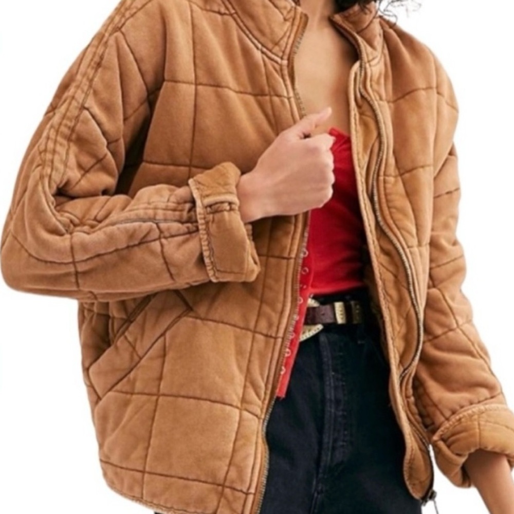 Free people dolman Quilted Jacket size large in coconut